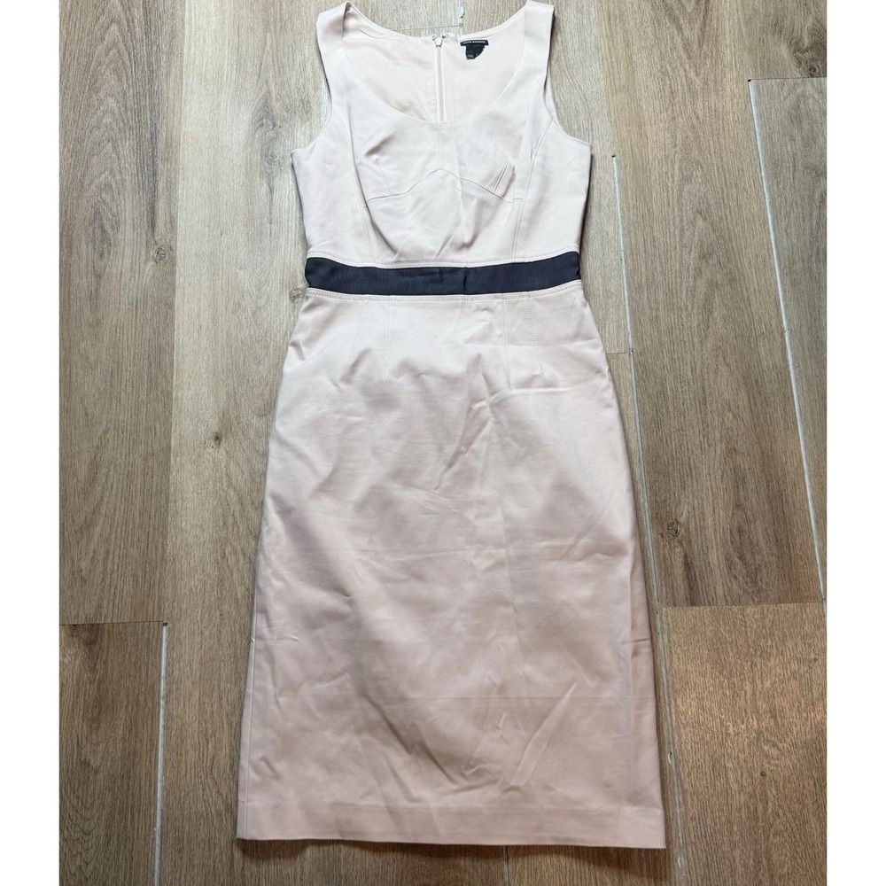 Club Monaco Women Tank Dress Light Pink Sleeveless Pencil Fitted Size‎ 2